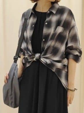 toyaさんの「Dessin｜【洗える】シアーオンブレーチェックシャツ」を使ったコーディネート