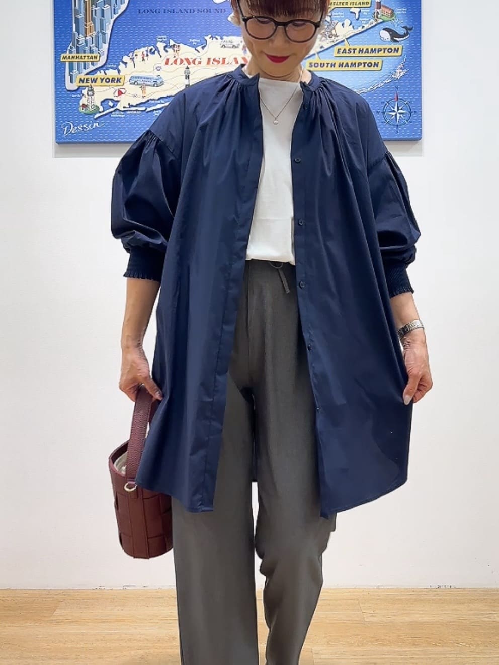 Yasucoさんの「Dessin｜【洗える】ラグランスリーブチュニックシャツ」を使ったコーディネート