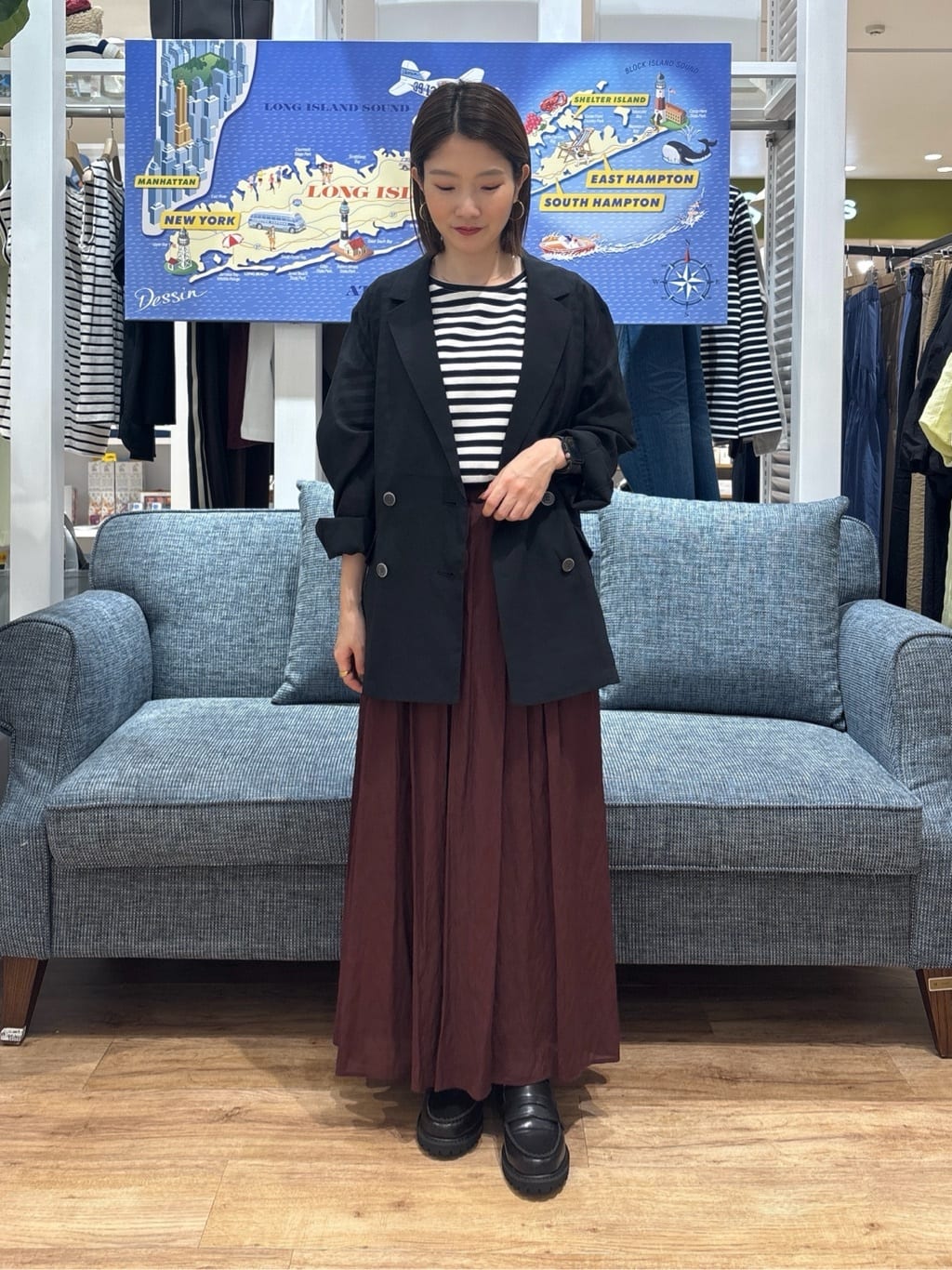 risaさんの「Dessin｜【二の腕カバー／UVカット】ランタンスリーブカットソー」を使ったコーディネート