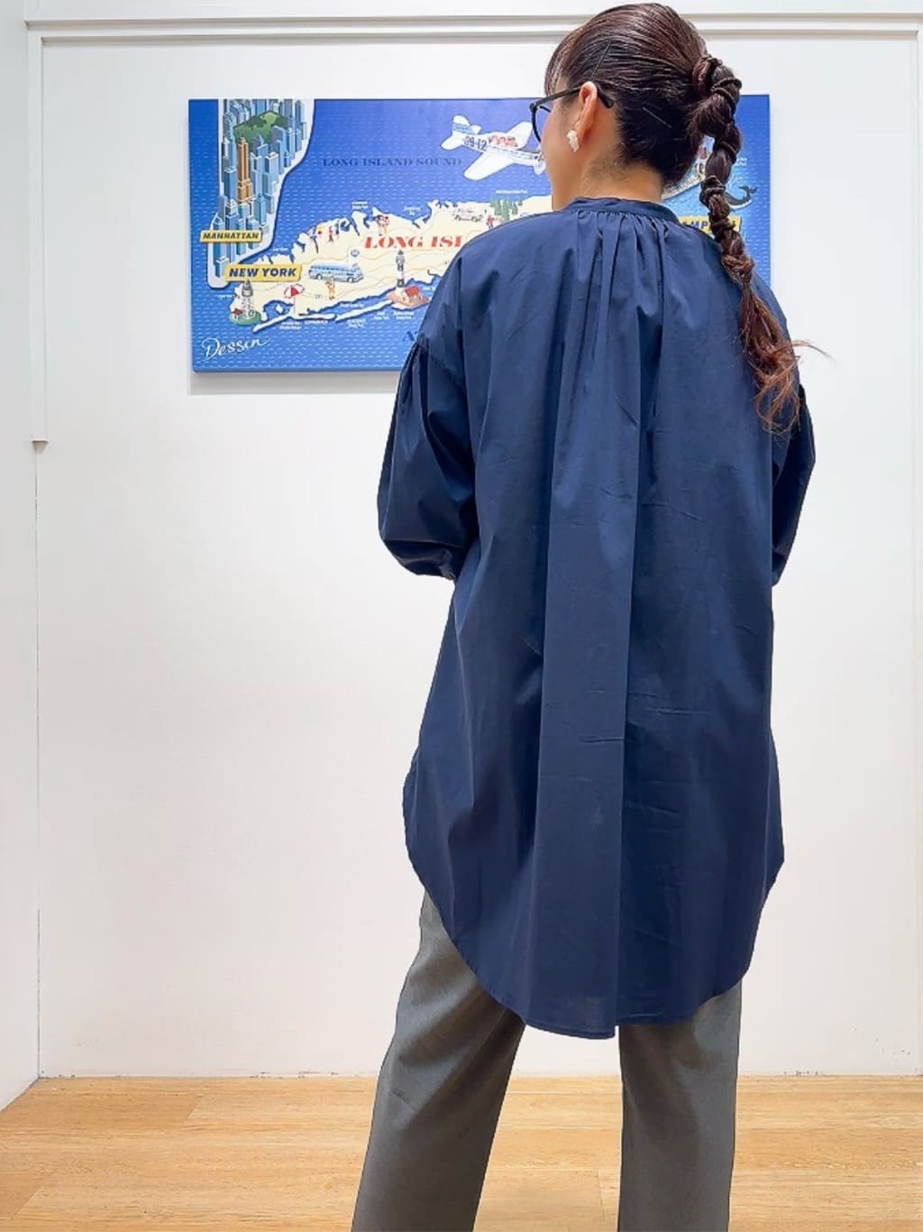 Yasucoさんの「Dessin｜【洗える】ラグランスリーブチュニックシャツ」を使ったコーディネート