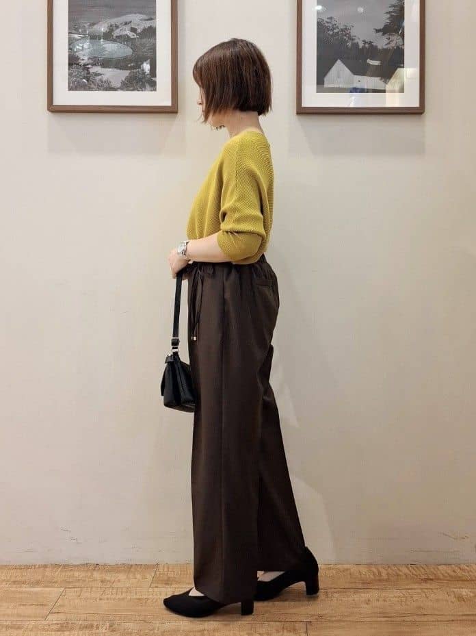 まあるさんの「SHOO･LA･RUE｜【S-LL】ウエストリボンがアクセント ゆったりテーパードパンツ」を使ったコーディネート
