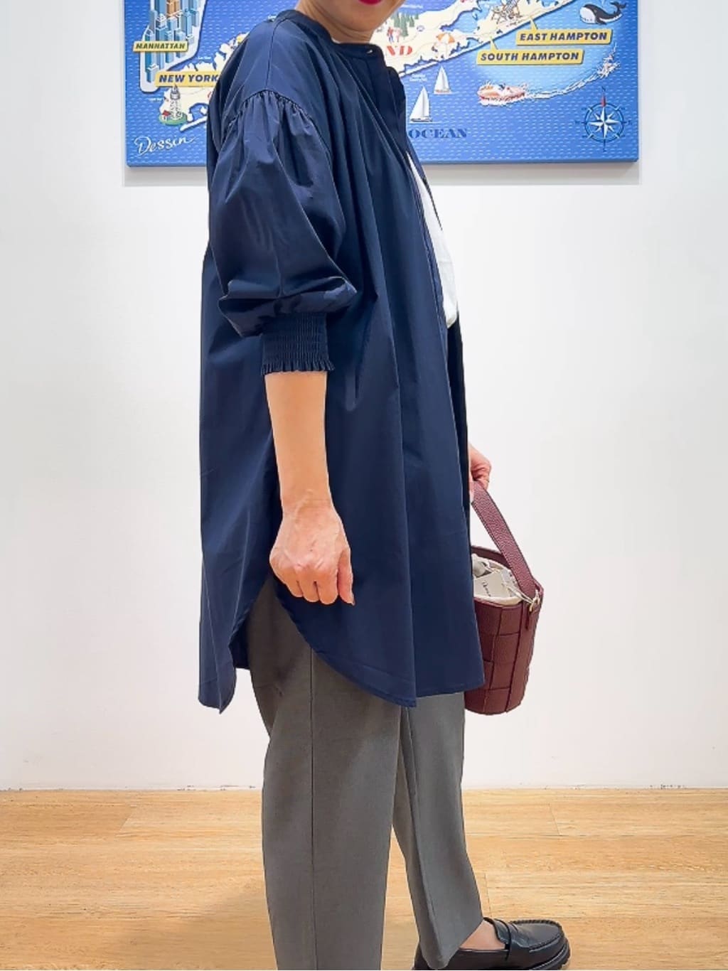Yasucoさんの「Dessin｜【洗える】ラグランスリーブチュニックシャツ」を使ったコーディネート