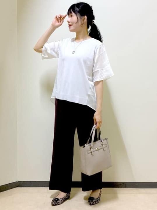  beni_gingerさんの「Reflect｜◆【ゆったり着られる◎】バイカラードッキングニット」を使ったコーディネート