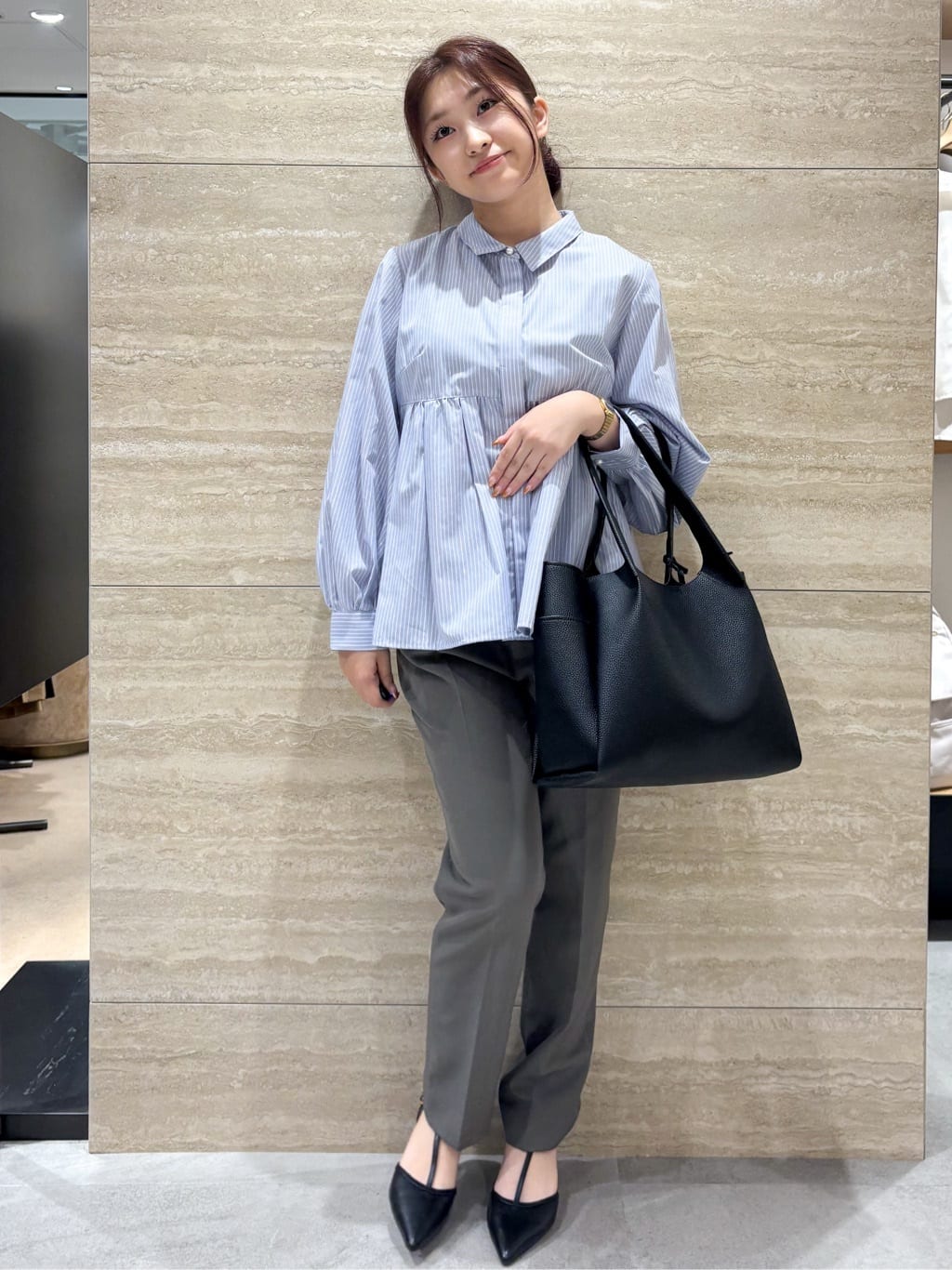 ふうかさんの「index｜《XS-LLサイズ》ストレッチテーパードパンツ／セットアップ対応【洗濯機洗い可／イージーアイロン／防」を使ったコーディネート