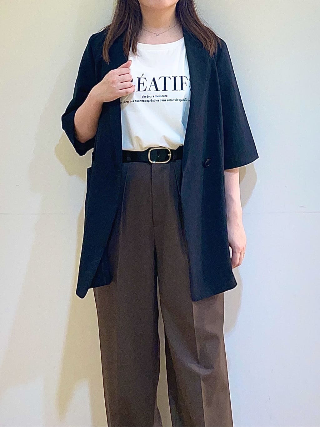 フナキさんの「UNTITLED｜【吸水速乾/洗える】ハーフスリーブジャケット」を使ったコーディネート
