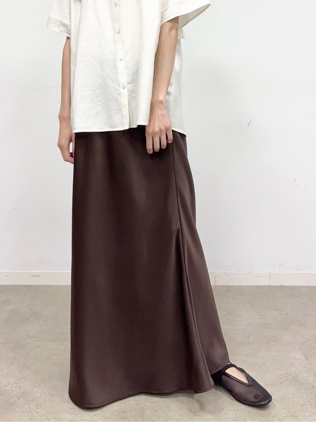 清水夏姫さんの「DRESSTERIOR｜スパンコール2WAY巾着バッグ」を使ったコーディネート
