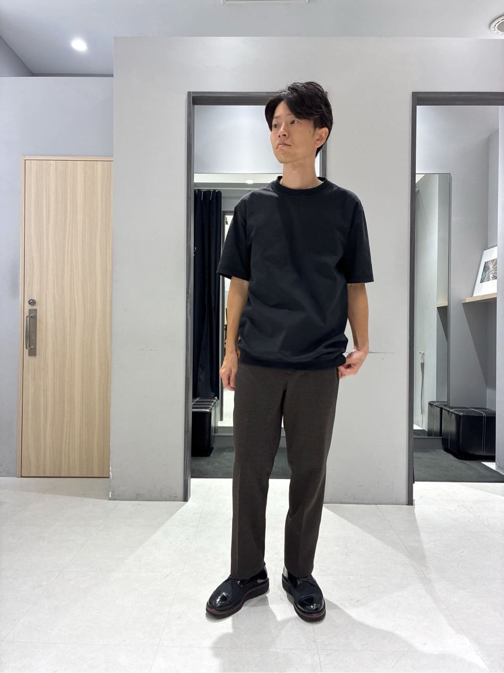わいずみさんの「TAKEO KIKUCHI｜【None Of Stress】アクティブジャージ 千鳥 ジャケット」を使ったコーディネート
