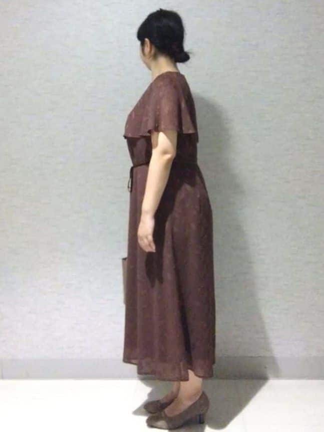 sakoさんの「Reflect｜【撥水／二の腕カバー】ケープデザインワンピース」を使ったコーディネート