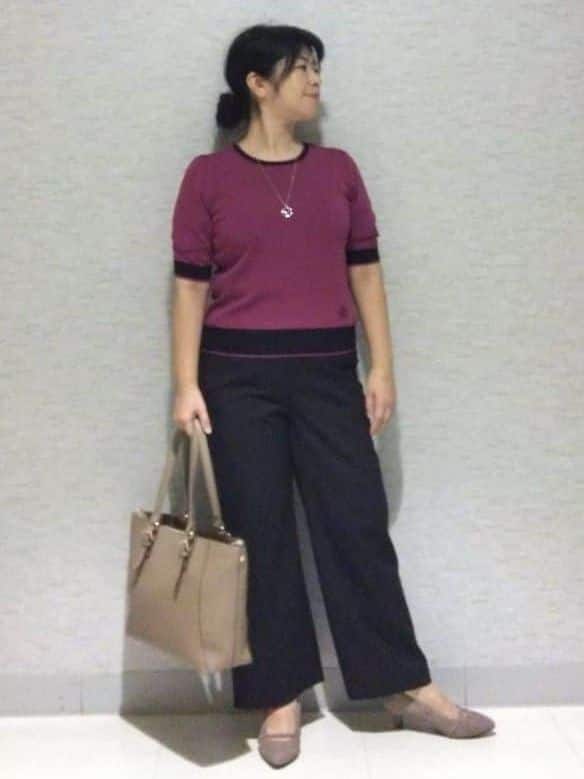 sakoさんの「Reflect｜【WEB先行カラーあり／手洗い可／アンサンブル可】バイカラーカーディガン」を使ったコーディネート