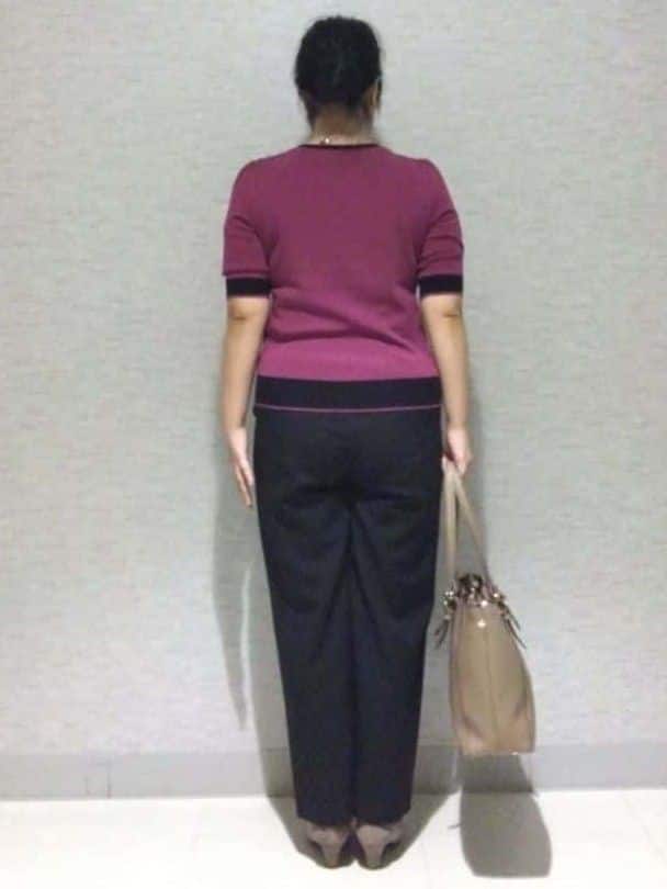 sakoさんの「Reflect｜【WEB先行カラーあり／手洗い可／アンサンブル可】バイカラーカーディガン」を使ったコーディネート
