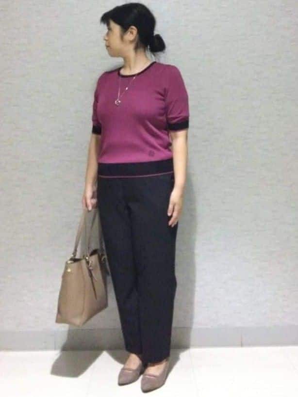 sakoさんの「Reflect｜【WEB先行カラーあり／手洗い可／アンサンブル可】バイカラーカーディガン」を使ったコーディネート