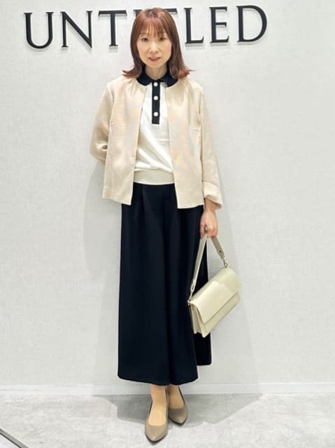 Miwaさんの「UNTITLED｜【トレンド/きれいめ】5分袖ポロニット」を使ったコーディネート