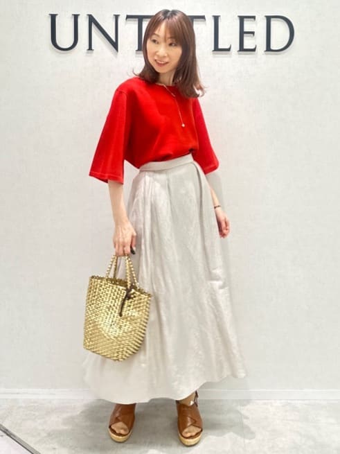 Miwaさんの「UNTITLED｜メタリックメッシュトート」を使ったコーディネート