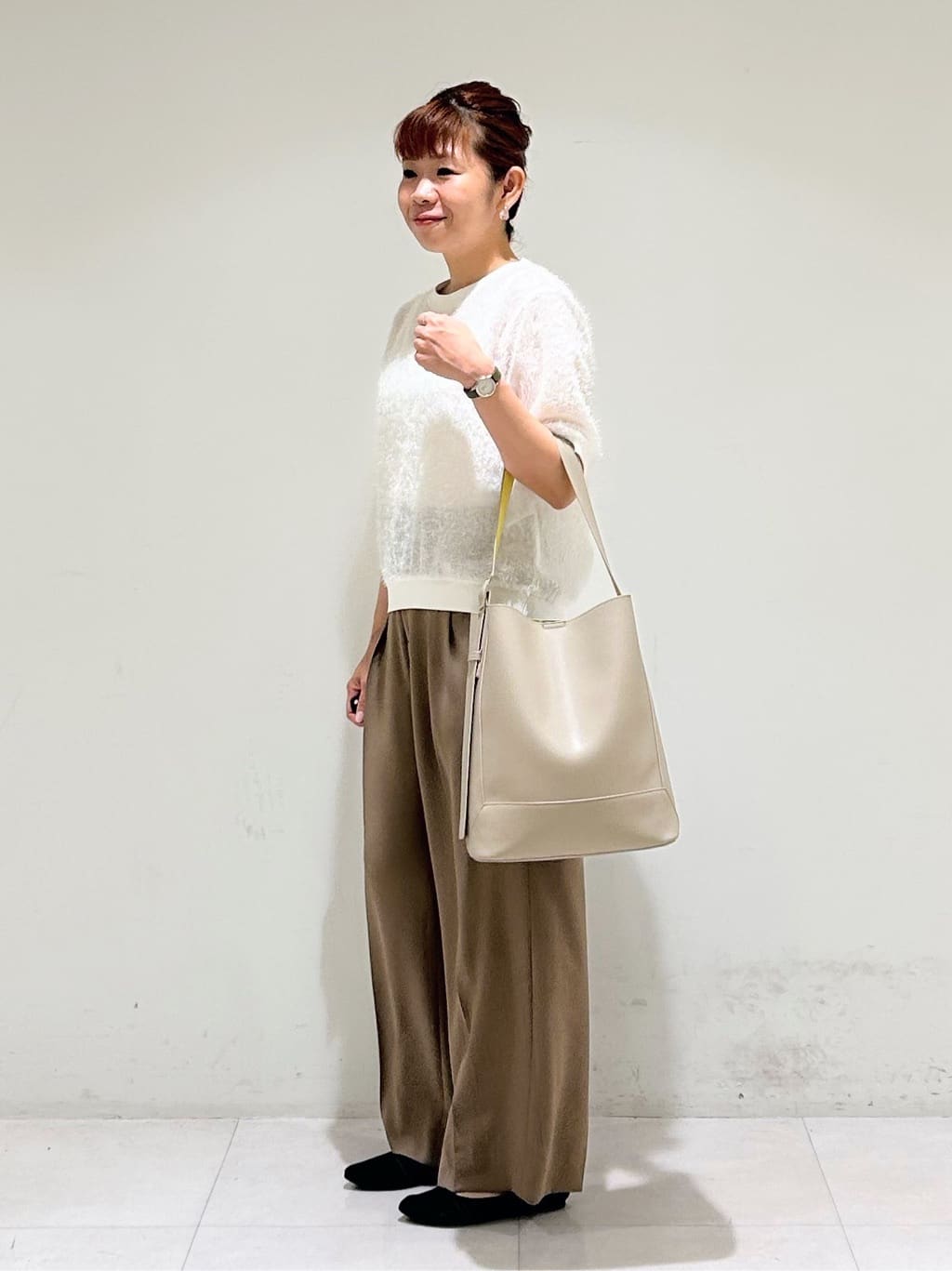 tsuyuさんの「INDIVI｜ヘアリージャカードトップス」を使ったコーディネート