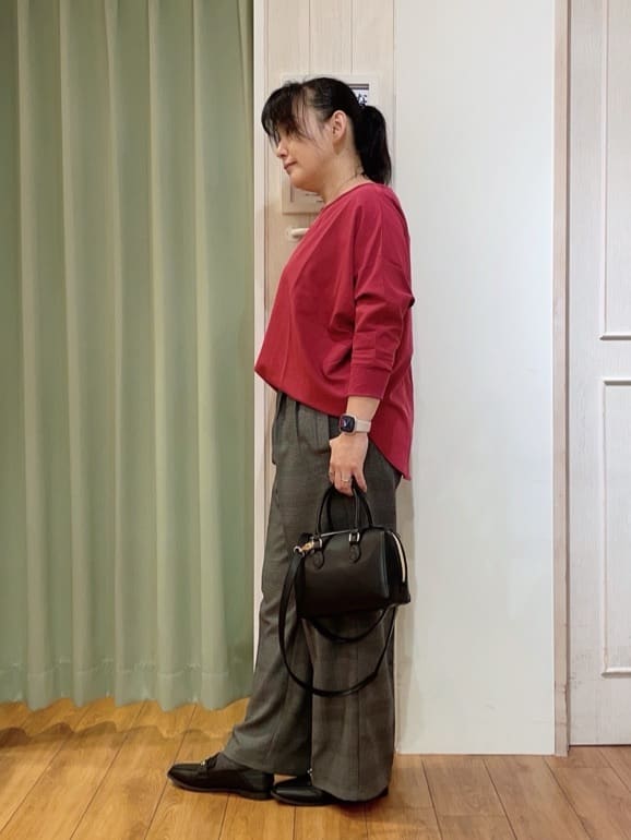 ke-yさんの「SHOO･LA･RUE｜【高レビュー/洗濯後しわになりにくい】1枚でサマ見え 8分袖ドルマンブラウス」を使ったコーディネート
