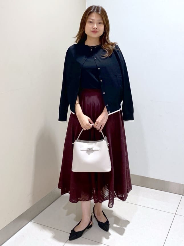 kanaさんの「UNTITLED｜【アンサンブル可/薄手】ベーシッククルーネックカーディガン」を使ったコーディネート
