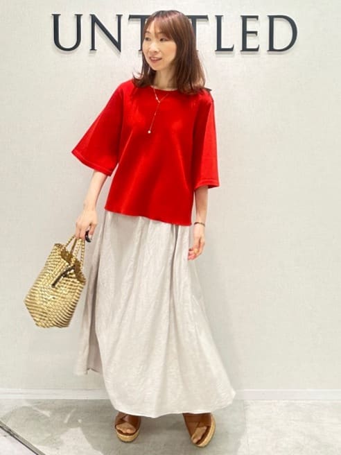 Miwaさんの「UNTITLED｜メタリックメッシュトート」を使ったコーディネート