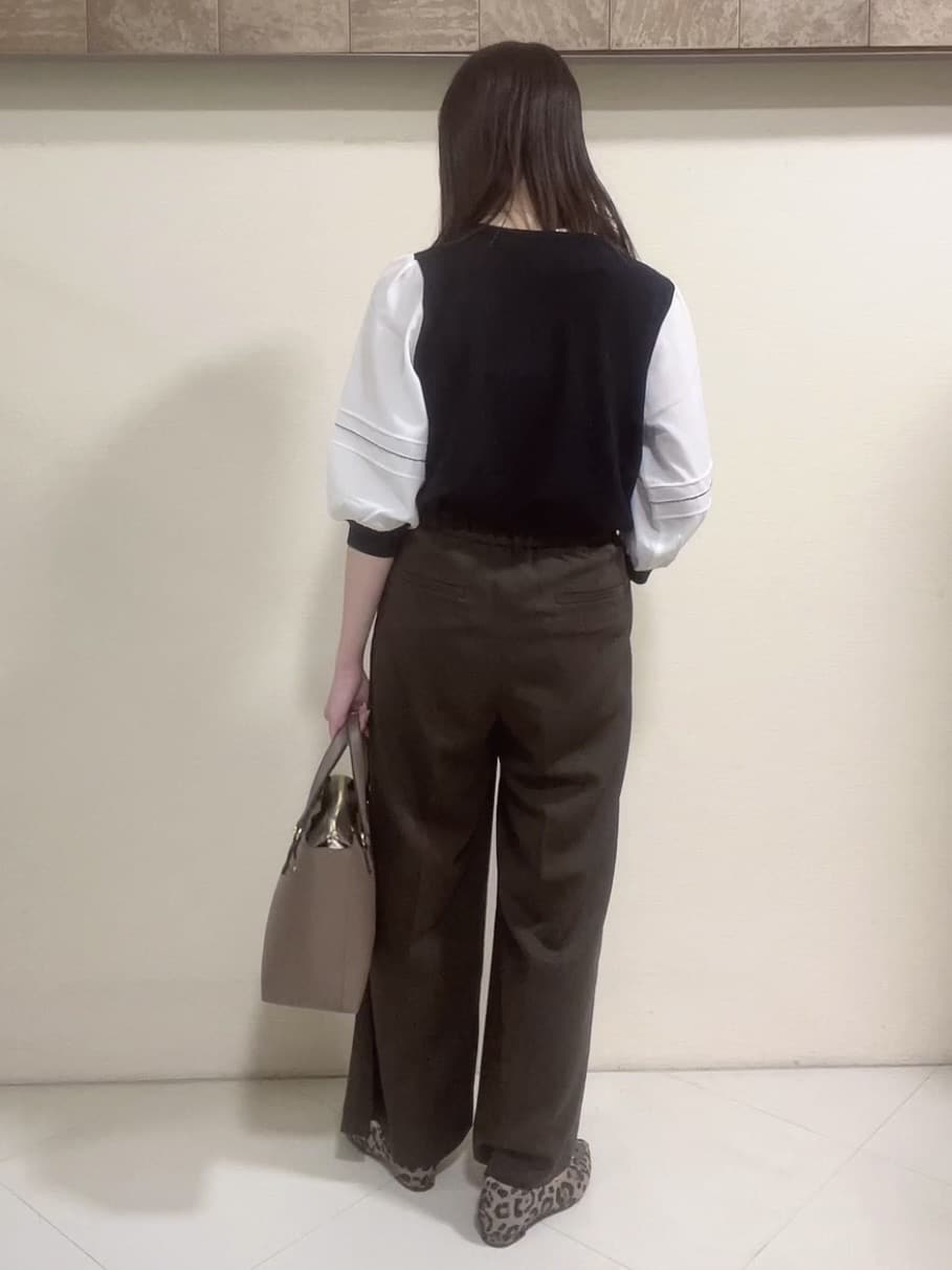 yukaさんの「Reflect｜【WEB先行カラーあり／手洗い可】ジョーゼットスリーブ&times;ニット」を使ったコーディネート