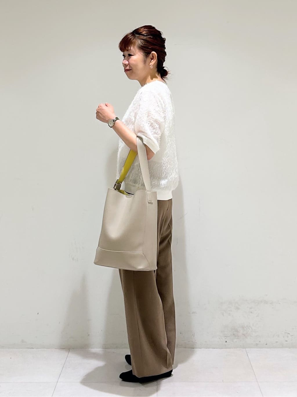 tsuyuさんの「INDIVI｜ヘアリージャカードトップス」を使ったコーディネート