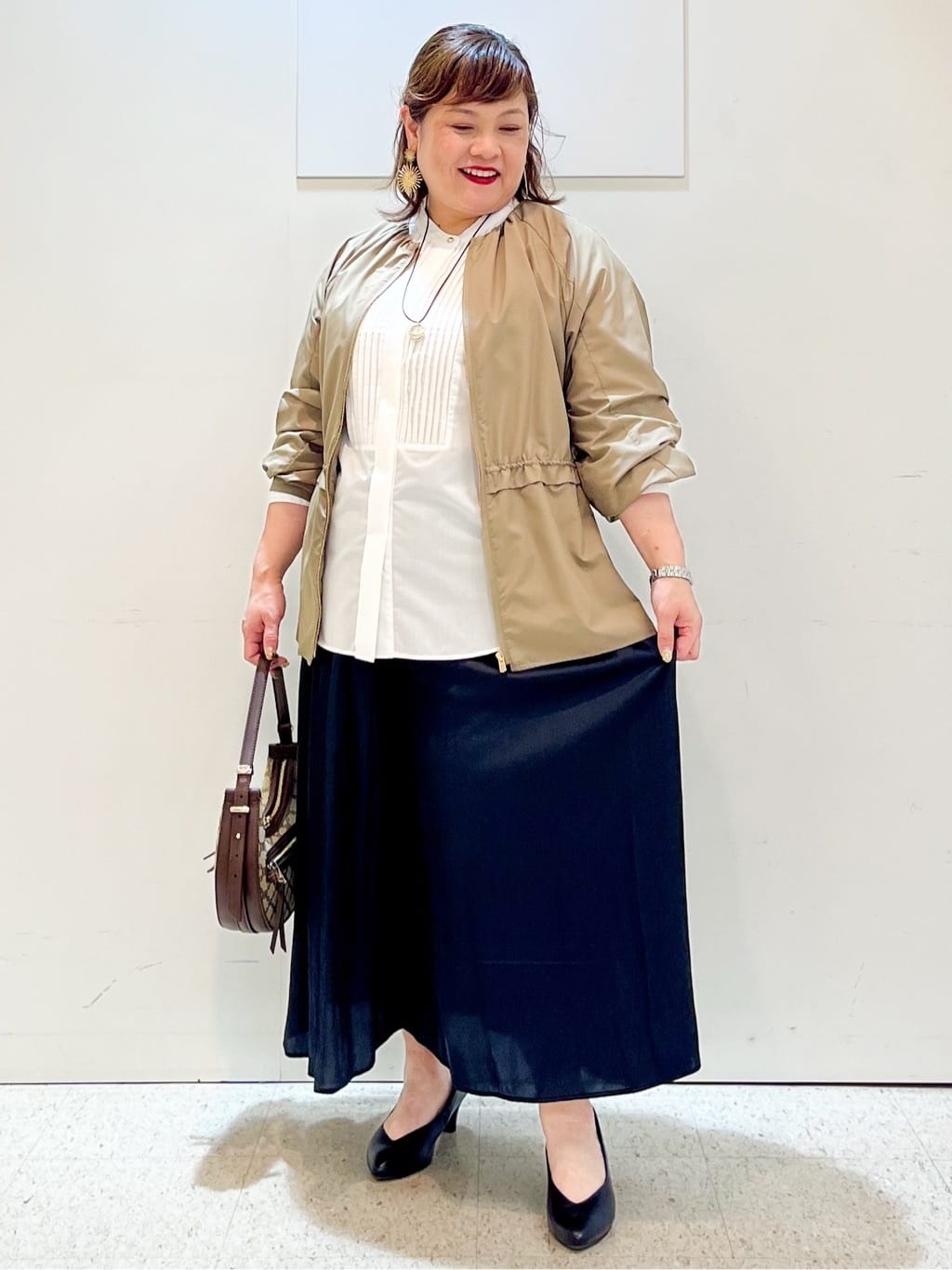 kimmyさんの「Reflect｜【パンツにもスカートにも合わせやすい◎】ライティブルゾン」を使ったコーディネート