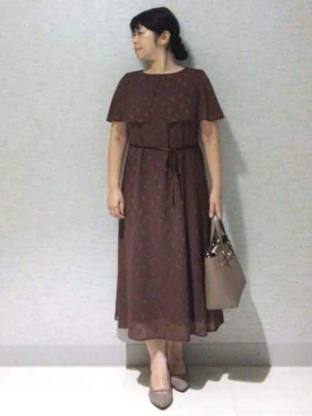 sakoさんの「Reflect｜【撥水／二の腕カバー】ケープデザインワンピース」を使ったコーディネート