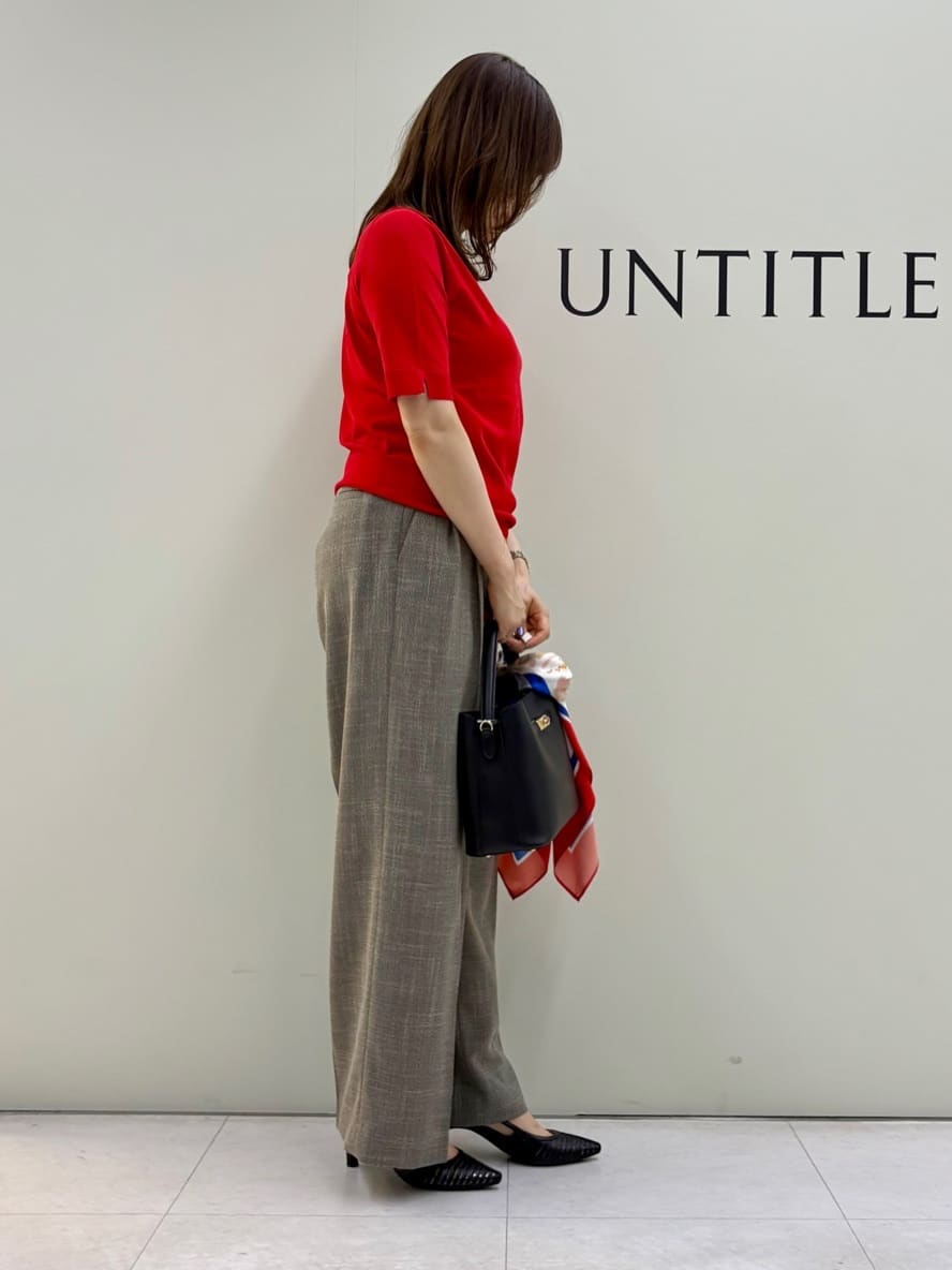 Sakaiさんの「UNTITLED｜【アンサンブル可/薄手/洗える】5分袖クルーニット」を使ったコーディネート