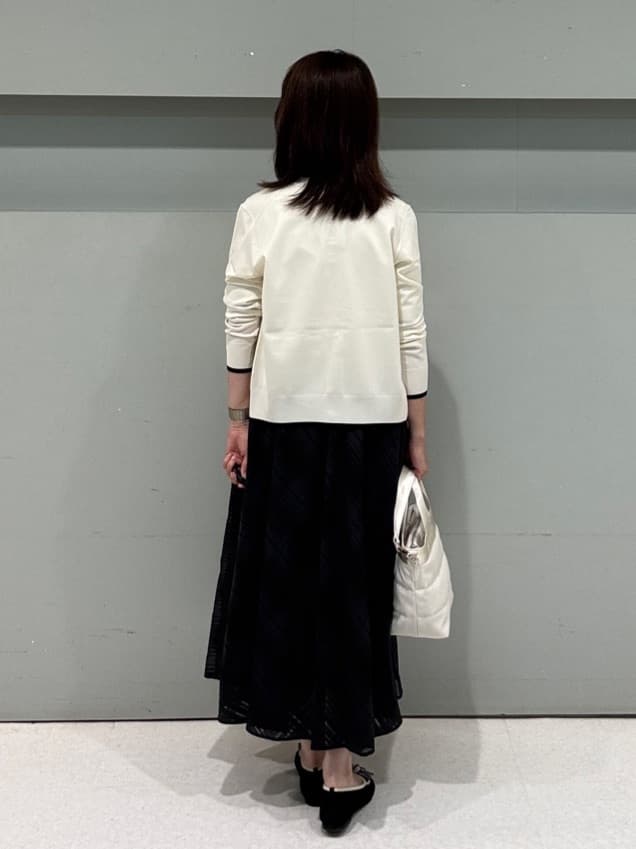 makiさんの「UNTITLED｜【アンサンブル可/薄手/洗える】5分袖クルーニット」を使ったコーディネート