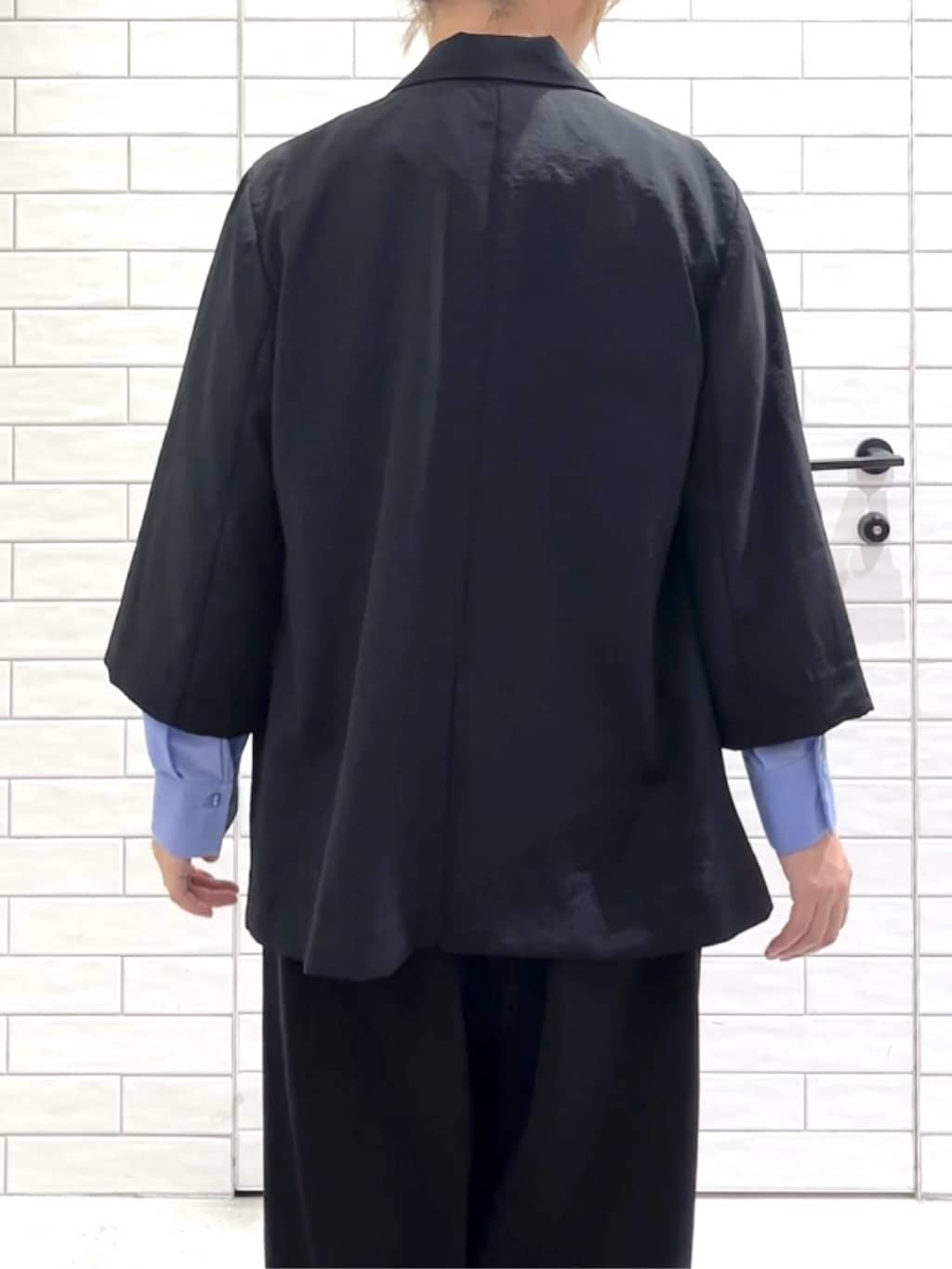 しおりさんの「OPAQUE.CLIP｜2WAYシアーボウタイブラウス【洗濯機洗い可】」を使ったコーディネート