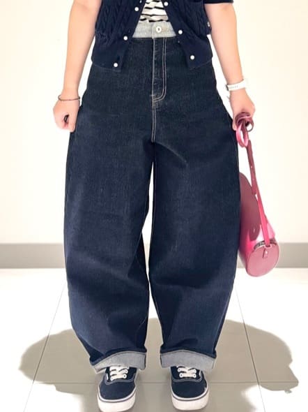 Liriさんの「Dessin｜【洗える】デニムカーブパンツ」を使ったコーディネート
