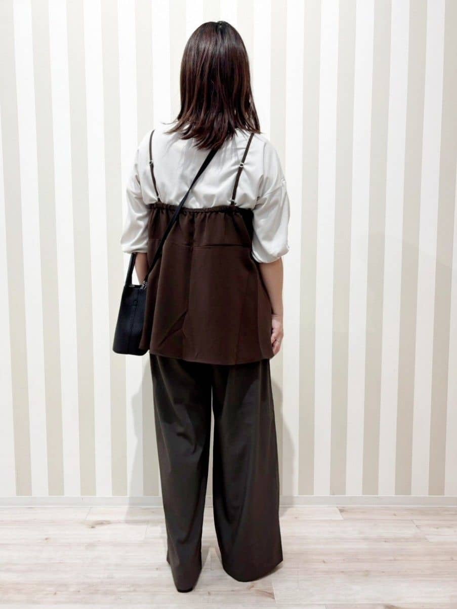 ゆーんさんの「SHOO･LA･RUE｜【S-LL/セットアップ可/ひんやり】女性らしさ溢れる ティアードキャミソール」を使ったコーディネート