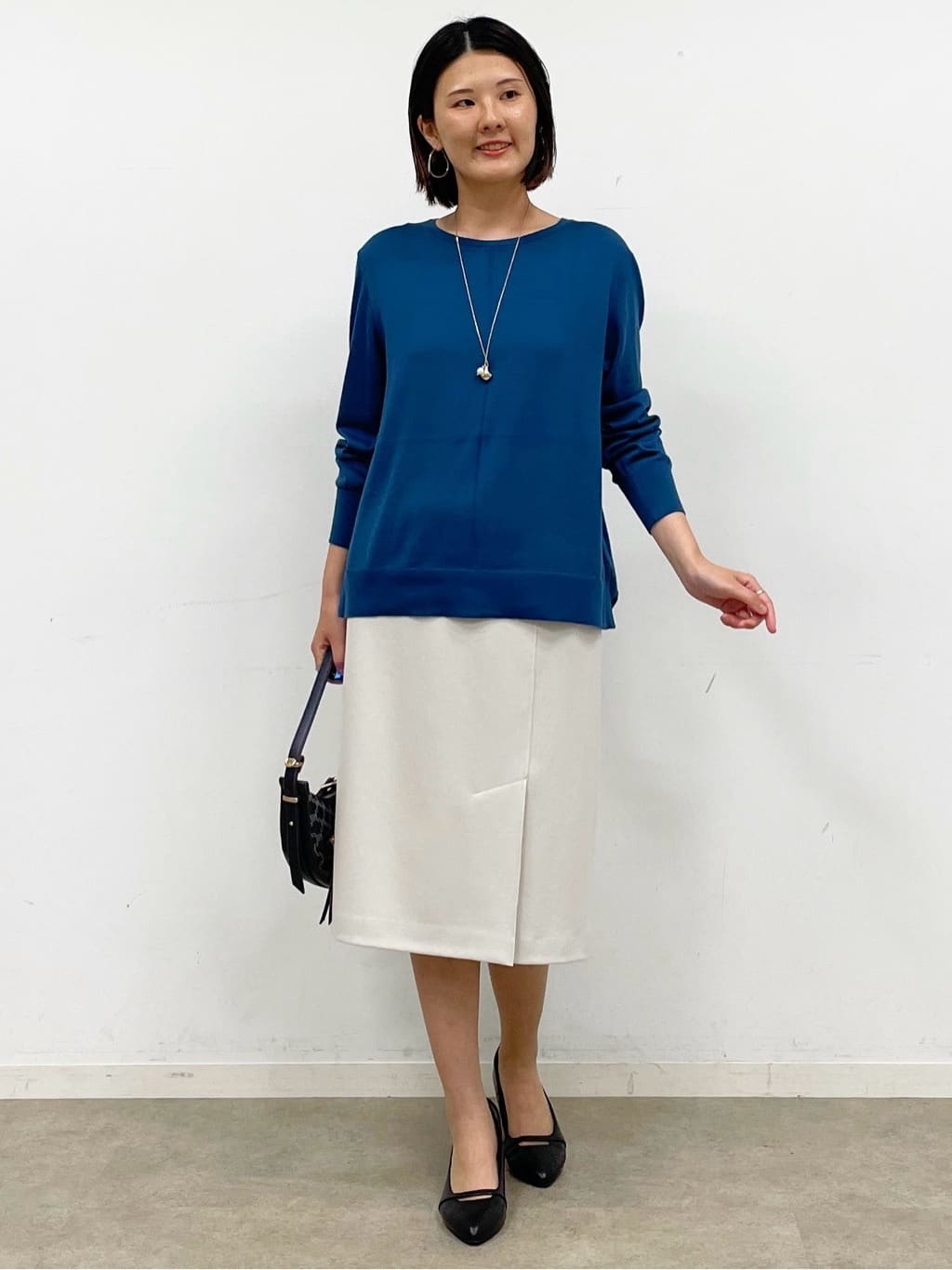 あやたかさんの「Reflect｜【ちくちくしない／アンサンブル可／通勤におすすめ◎】オフボディニット」を使ったコーディネート