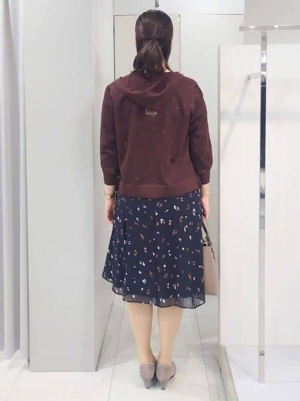 AZUSAさんの「Reflect｜【ウエストリボン付き】フレアプリントワンピース」を使ったコーディネート