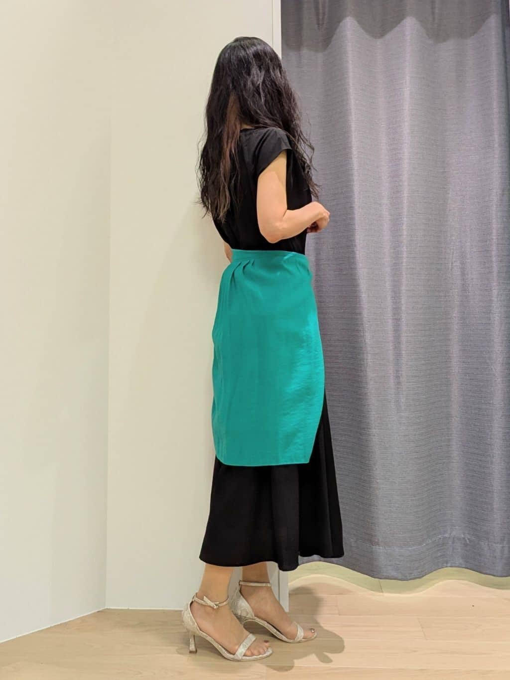 miiさんの「INDIVI｜【1枚でコーデ完成！】タックワンピース」を使ったコーディネート