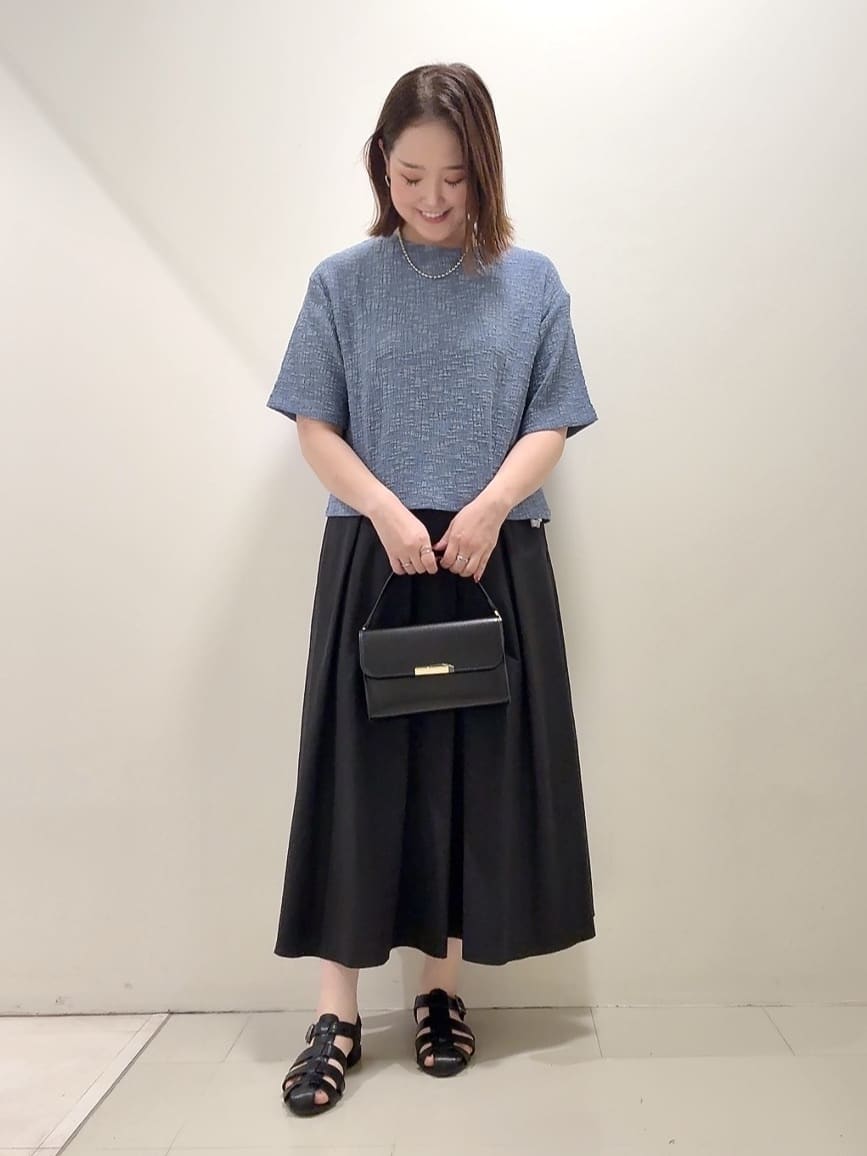 YUIさんの「UNTITLED｜【五分袖/ジャージトップス】スラブカールマイヤープルオーバー」を使ったコーディネート