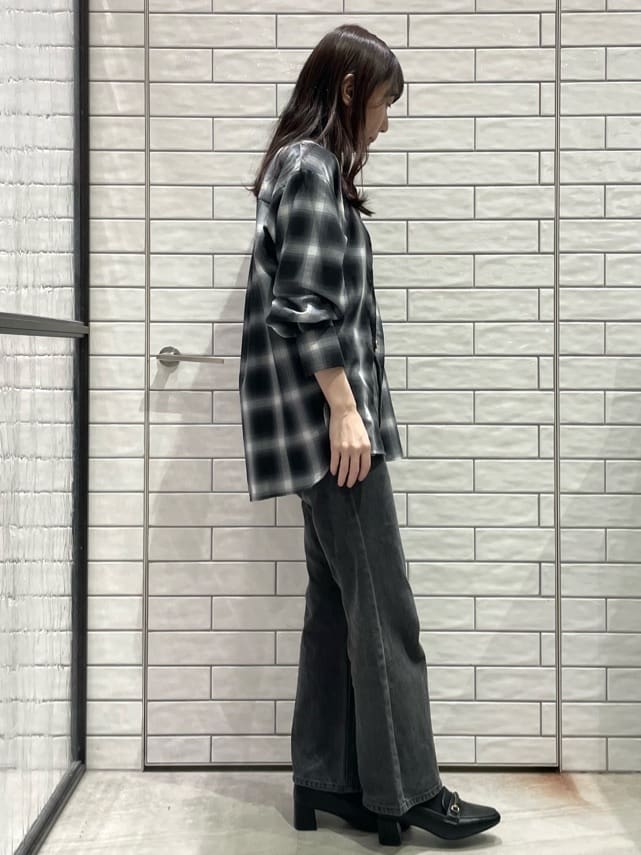 ayakaさんの「OPAQUE.CLIP｜オンブレチェックシャツ【洗濯機洗い可】」を使ったコーディネート