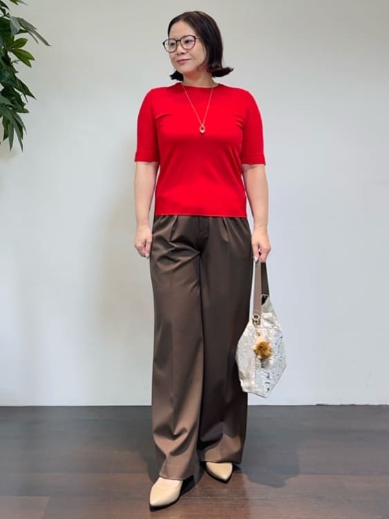 Asamiさんの「UNTITLED｜【アンサンブル可/薄手】ベーシッククルーネックカーディガン」を使ったコーディネート