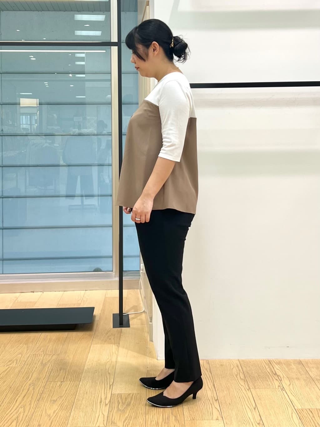 shimaさんの「INDIVI｜【セットアップ可能】ビスチェレイヤード風トップス」を使ったコーディネート