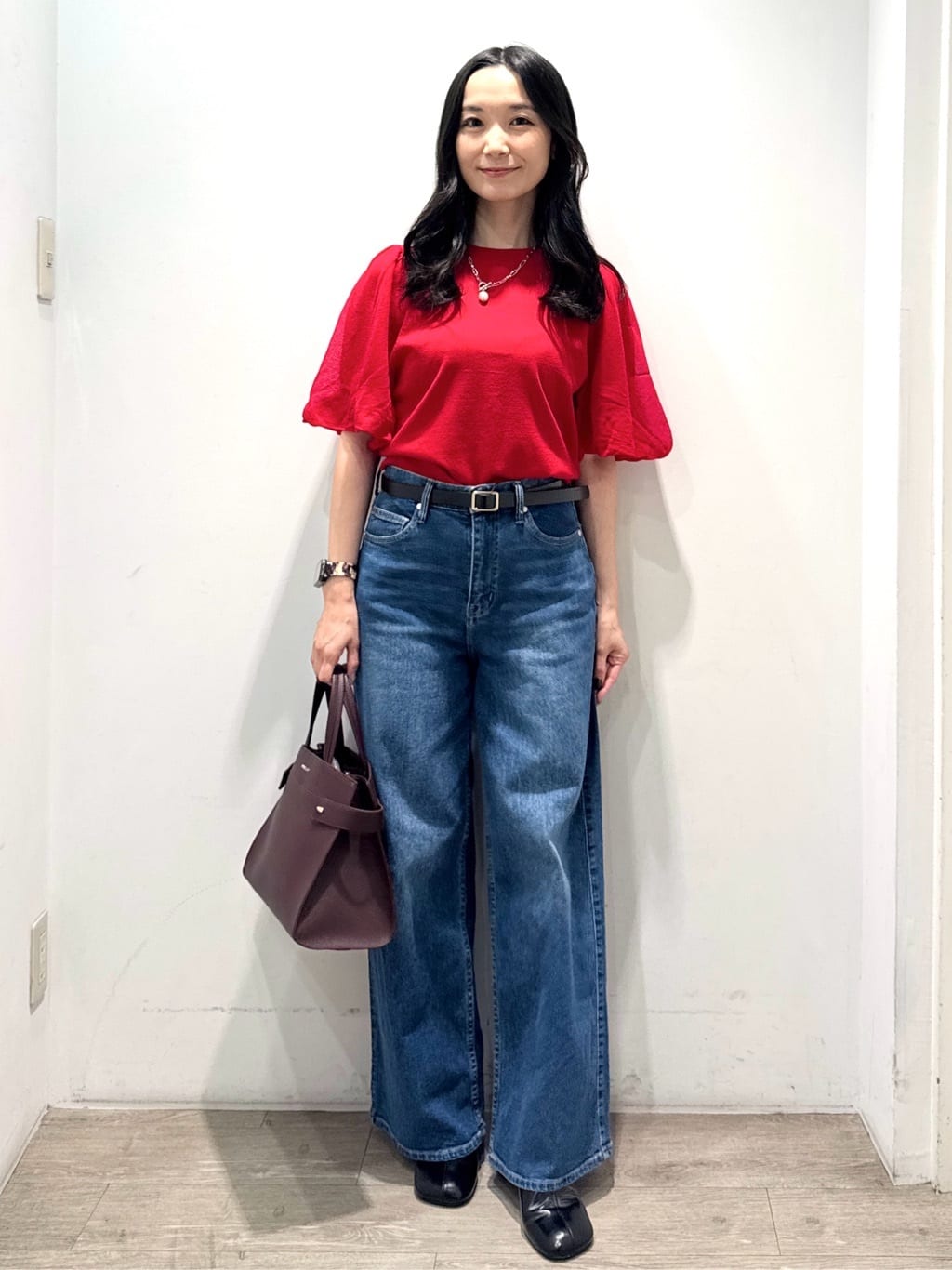 yuicciさんの「OPAQUE.CLIP｜チェーン&times;フェイクパール マンテルネックレス」を使ったコーディネート