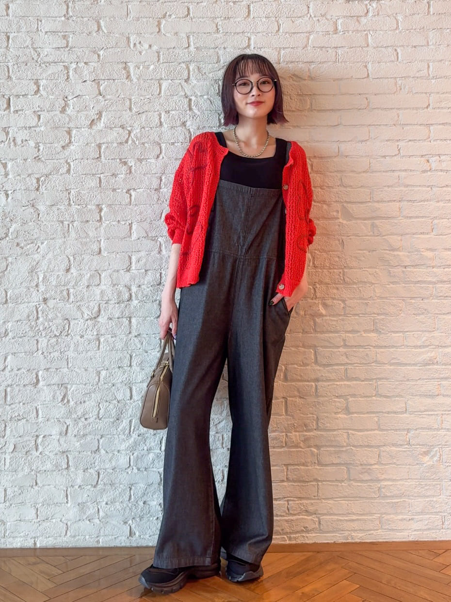 𝐜𝐡𝐢𝐤𝐚さんの「SHOO･LA･RUE｜コード刺繍アソートメッシュカーディガン」を使ったコーディネート