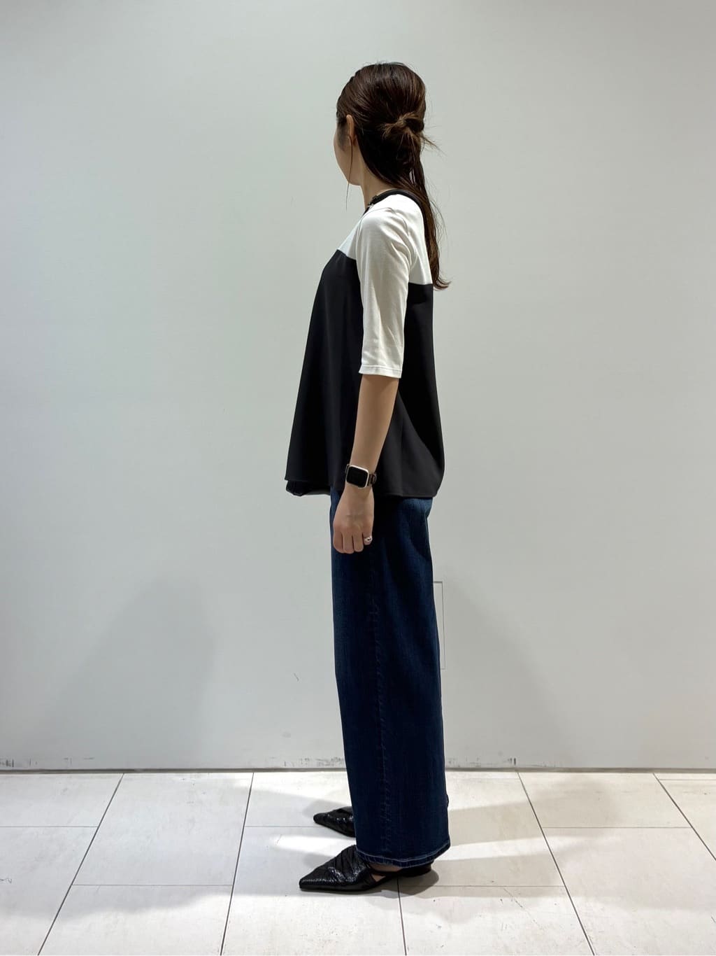 KAOさんの「INDIVI｜【セットアップ可能】ビスチェレイヤード風トップス」を使ったコーディネート