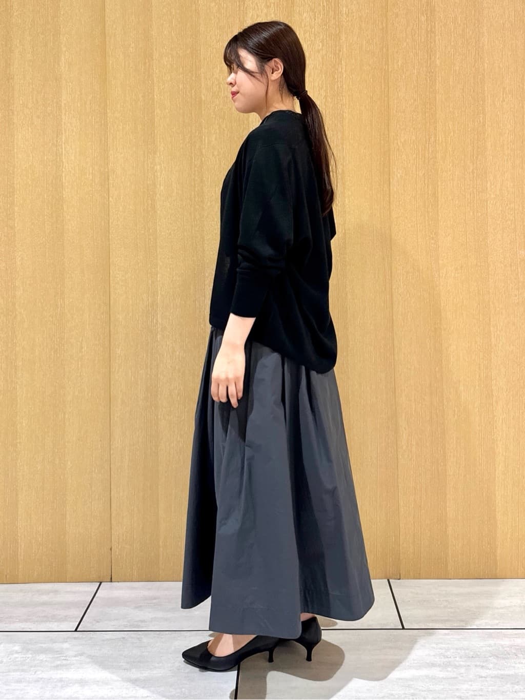 nanaさんの「UNTITLED｜【シアー】チェックスタンドネックブラウス」を使ったコーディネート