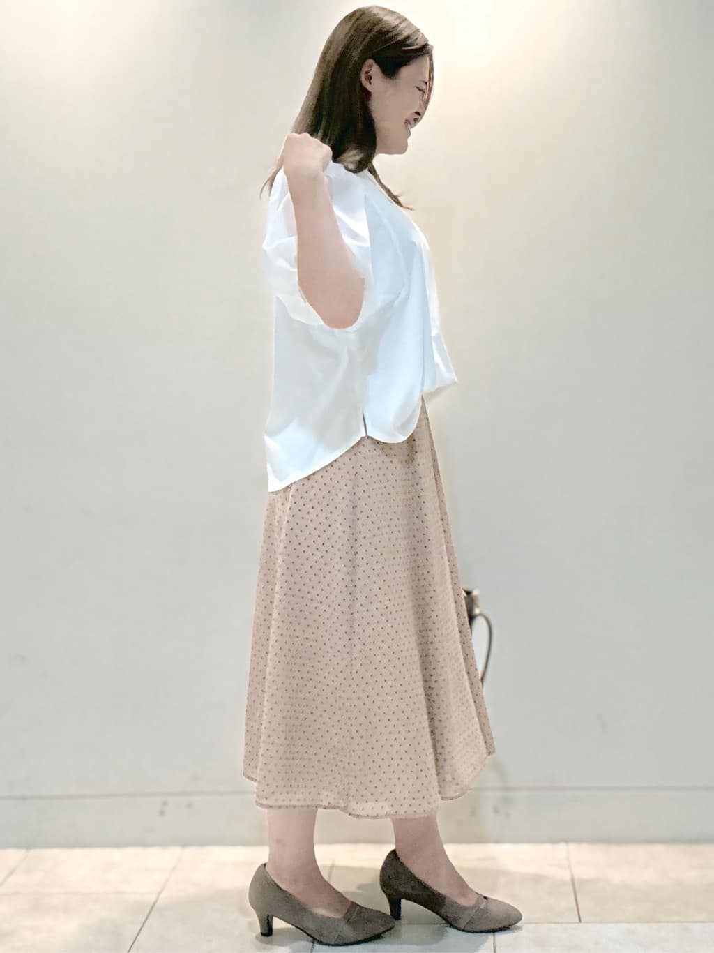 S&auml;K&iuml;さんの「Reflect｜【マシンウォッシュ可／セットアップ可】コツキ柄プリントフレアスカート」を使ったコーディネート