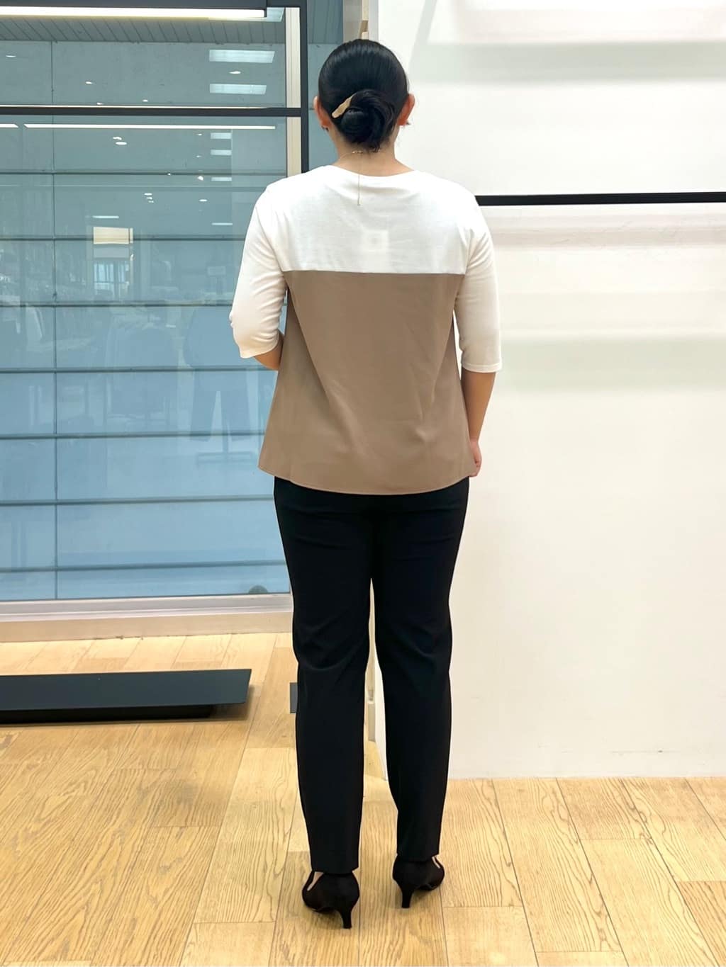 shimaさんの「INDIVI｜【セットアップ可能】ビスチェレイヤード風トップス」を使ったコーディネート