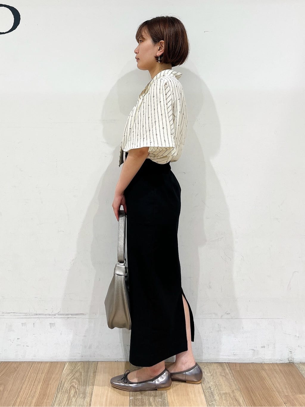 山さんさんの「grove｜最終お値下げ！！【人間工学】つつまれフィットバレエシューズ （抗菌防臭加工裏地使用）」を使ったコーディネート