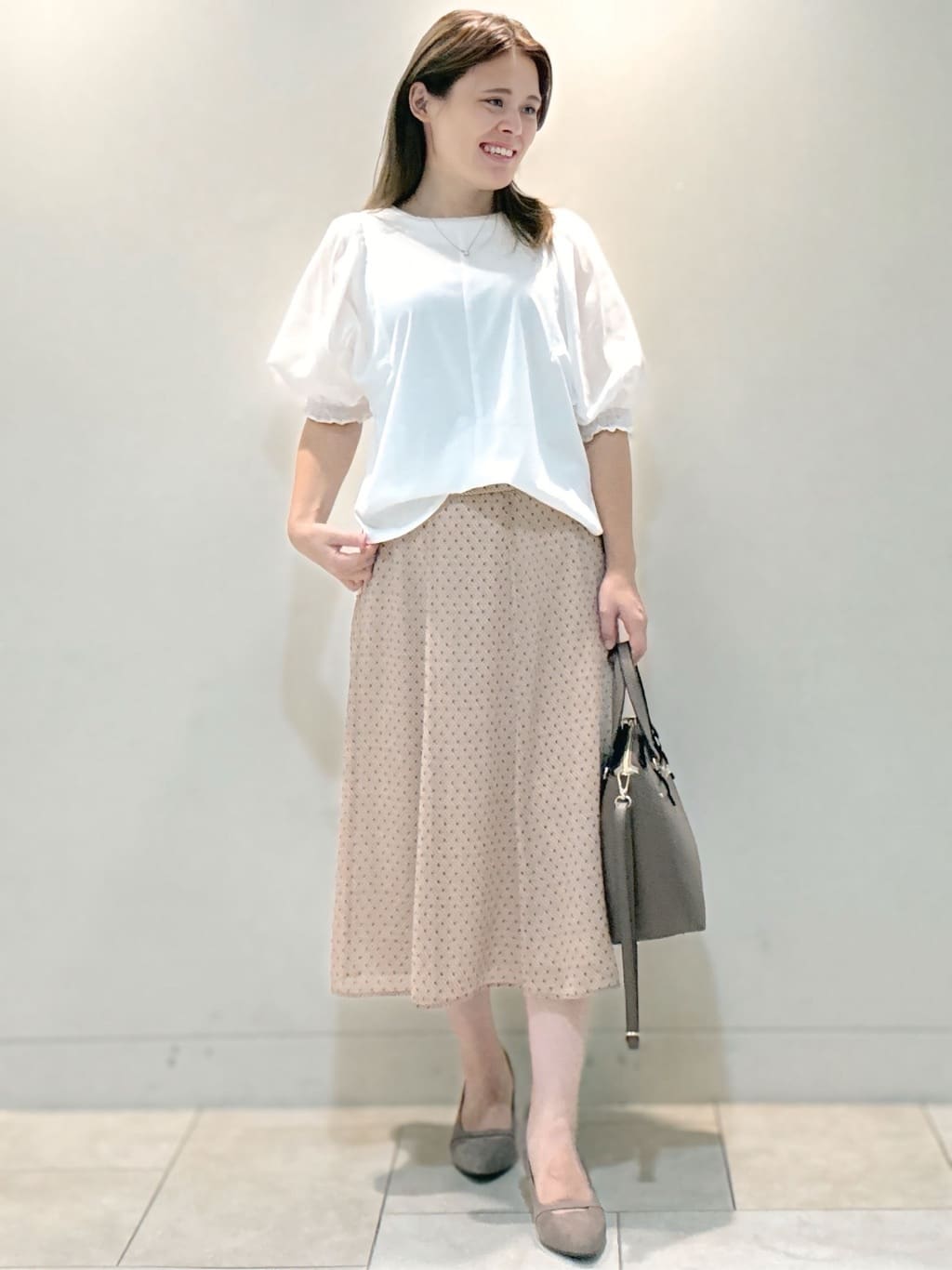 S&auml;K&iuml;さんの「Reflect｜【マシンウォッシュ可／セットアップ可】コツキ柄プリントフレアスカート」を使ったコーディネート
