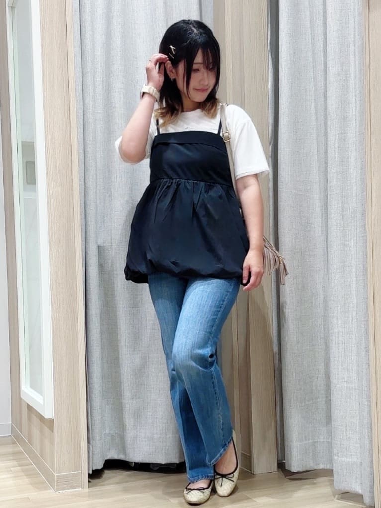 Fumikaさんの「grove｜ラフだけどおしゃれ　チュールレイヤードTシャツ」を使ったコーディネート