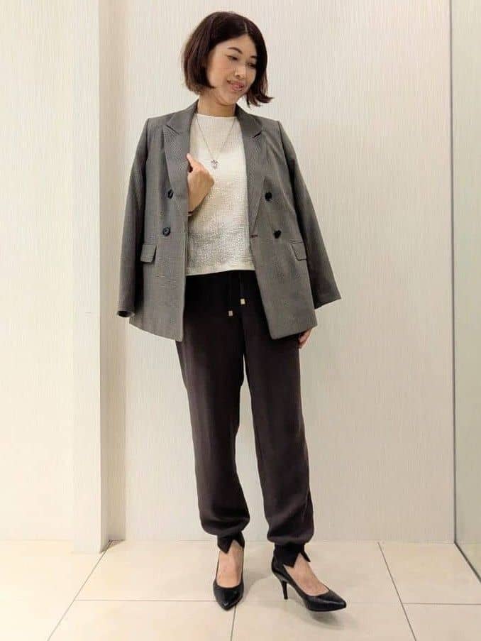 u-macoさんの「UNTITLED｜【五分袖/ジャージトップス】スラブカールマイヤープルオーバー」を使ったコーディネート