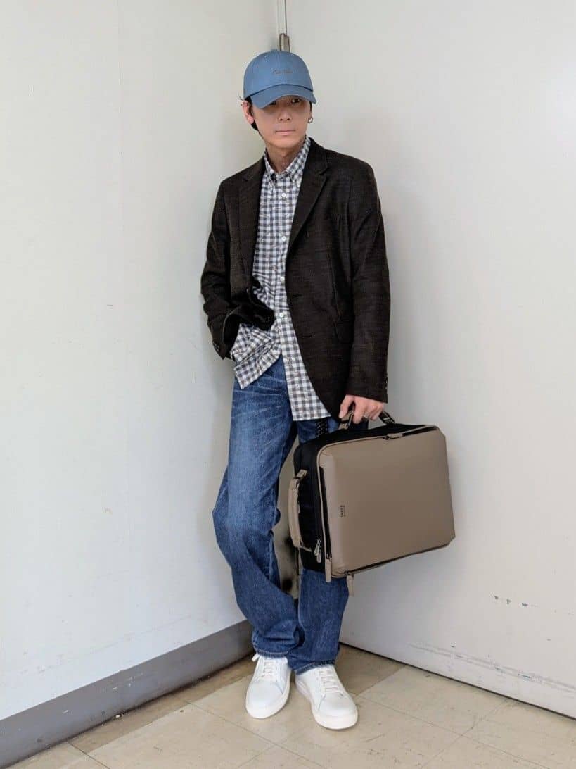 ryoさんの「TAKEO KIKUCHI｜【Sサイズ～】ラッセルメッシュ ジャケット」を使ったコーディネート