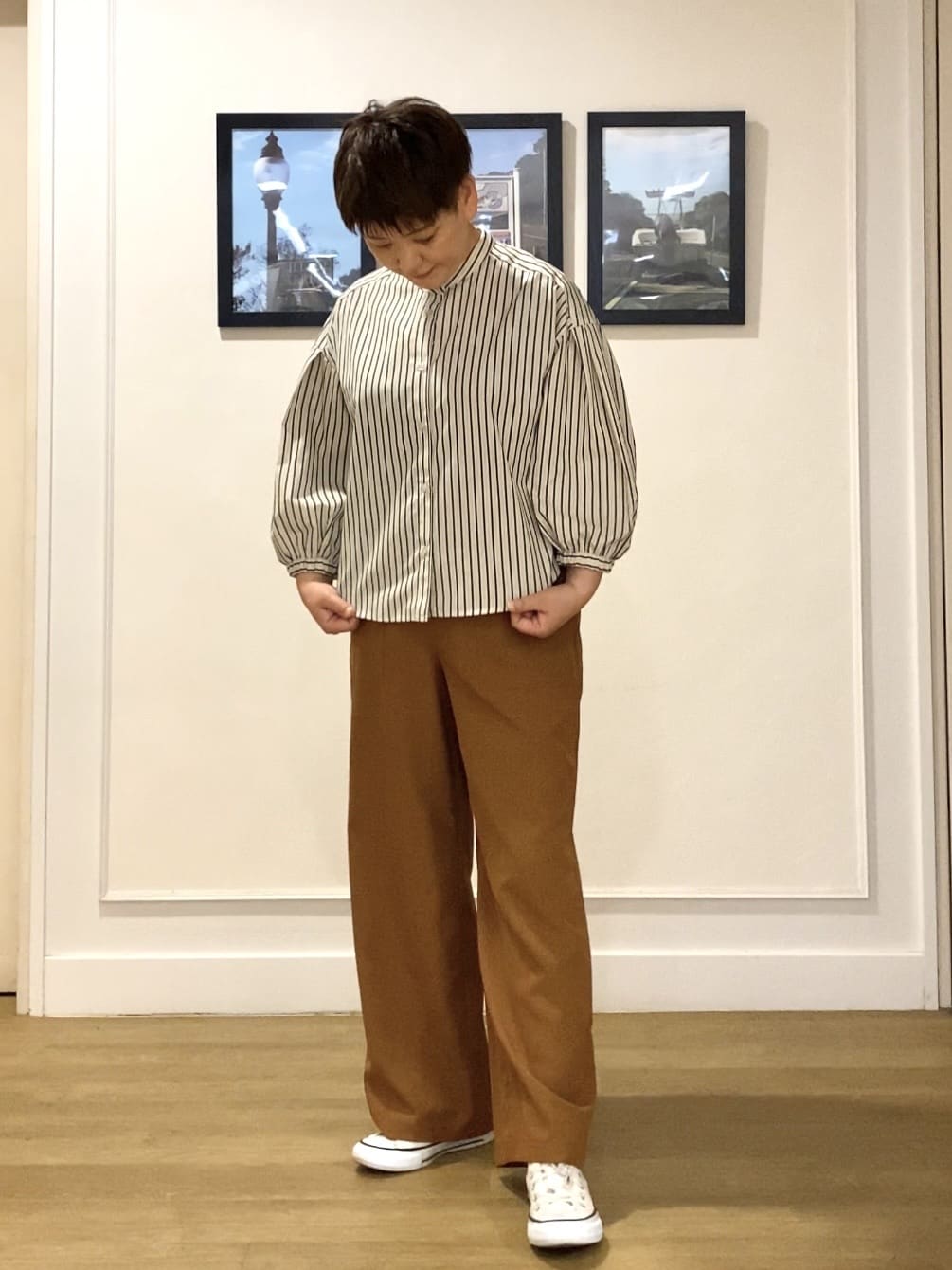 Hiroさんの「Dessin｜【ウエストゴム・洗える】アウトポケットワイドパンツ（XS～L）」を使ったコーディネート