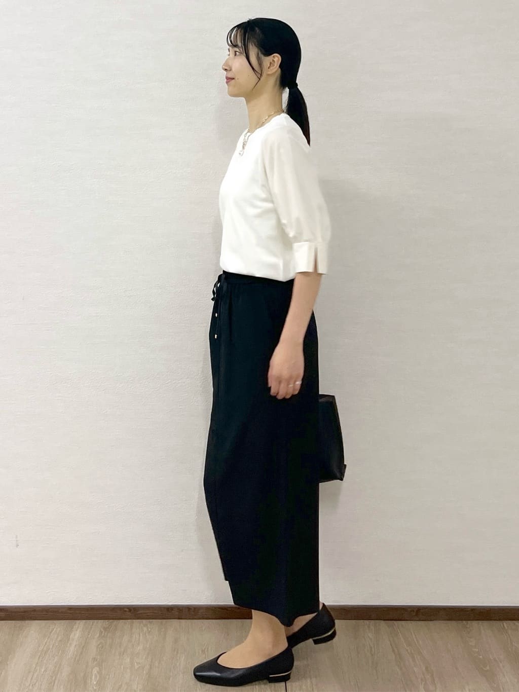 sachikoさんの「OPAQUE.CLIP｜ドッキングスリーブニット【洗濯機洗い可／抗ピル】」を使ったコーディネート